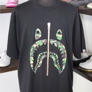Bape ABC Camo Shark Tee "Black & Green"
